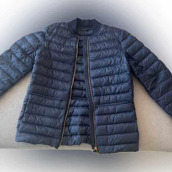 Ralph Lauren Blue Puffer Jacket with Quilted Design - Picture 1 of 6